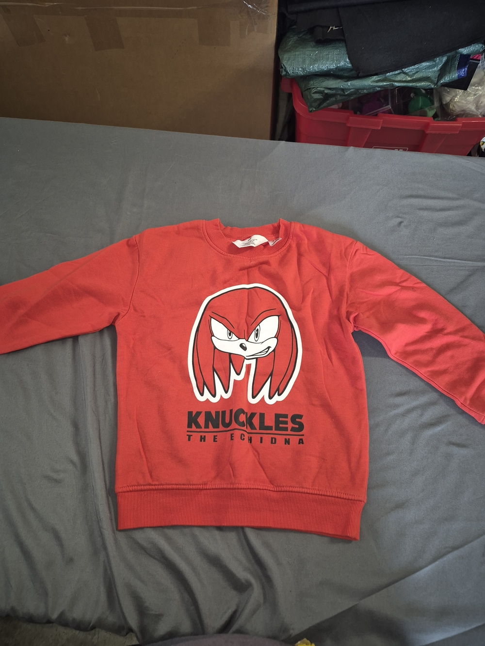 H&M Red Knuckles Graphic Crewneck Sweatshirt